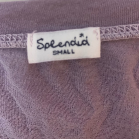 Splendid Purple Supima Cotton Vintage Crewneck Tee - Picture 3 of 7